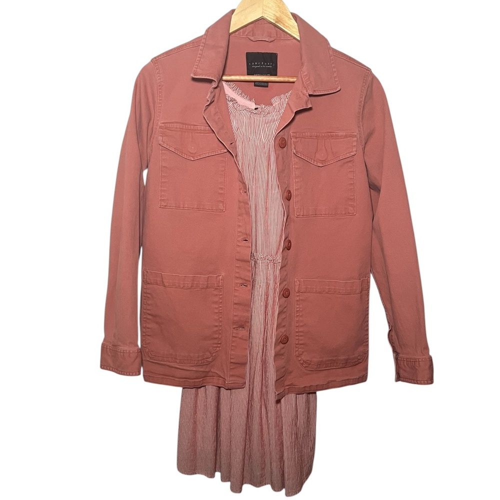 Sanctuary•2 PC Dusty Rose Utility Jacket + Dress - Picture 3 of 11